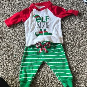 Kids Elf Size Matching Set - Red and Green